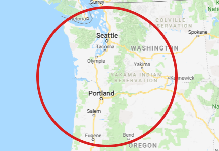Portland Seattle Area Map
