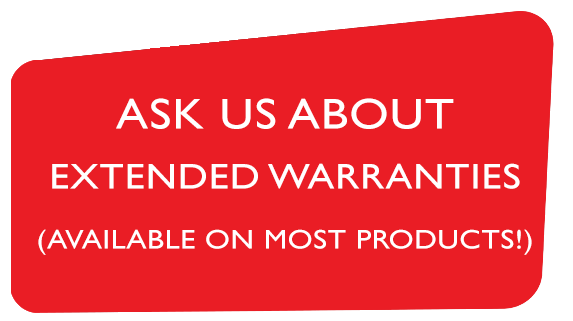 A coupon reading: Ask us about extended warranties (Available on most products!)