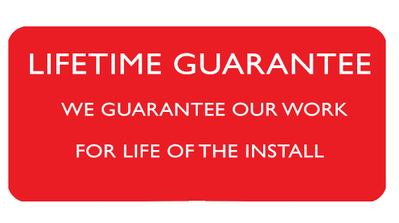 A coupon reading: Lifetime guarantee! We gaurantee our work for life of the install!